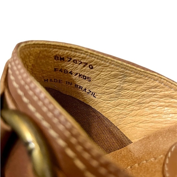 Frye Charlotte Ring Brown Leather Heeled Mule Clogs, Size 8, EUC - Picture 9 of 11